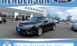 LEATHER INTERIOR, SYNC BLUETOOTH, and CLEAN CARFAX. Fusion SEL, 6-Speed Automatic, Brake assist, Electronic Stability Control, Four wheel independent suspension, Speed-sensing steering, and Traction control.Great minds think alike. You were thinking of an
