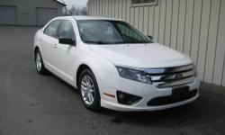 2010 Ford Fusion S has 65,000 miles and is in excellent condition inside and out. Features include 2.5 liter 4 cylinder engine, 6-speed selectshift automatic transmission, "white suede" exterior with "medium light stone" cloth bucket seats, am/fm cd/mp3