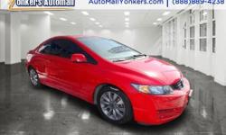 Clean carfax** 2010 Honda Civic Coupe EX with sunroof, alloy wheels, premium sound and so much more. Yonkers Auto Mall is the premier destination for all pre-owned makes and models. With the best prices & service on quality pre-owned cars and over 50