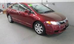 Civic LX, Sedan, 1.8L I4 SOHC 16V i-VTEC, 5-Speed Automatic, Tango Red Pearl, ABS brakes, BUY WITH CONFIDENCE, LOCALLY OWNED AND MAINTAINED, ***NOT AN AUCTION CAR**, CLEAN VEHICLE HISTORY....NO ACCIDENTS!, FRESH TRADE IN, Overhead airbag, REMAINDER OF