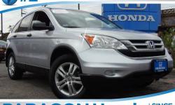 Honda Certified and AWD. Silver Bullet! One-owner! Only one owner, mint with no accidents!**NO BAIT AND SWITCH FEES! Want to stretch your purchasing power? Well take a look at this good-looking 2010 Honda CR-V. With just one previous owner, who treated