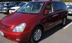 One-owner! Red and Ready! This good-looking 2010 Kia Sedona is the van that you have been searching for. Climb into this outstanding one-owner Sedona and you can't help but be impressed by the way that previous owner took care of it. 1-888-913-1641CALL