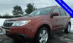 Forester 2.5X Premium, 4D Sport Utility, AWD, 100% SAFETY INSPECTED, HEATED SEATS, MOON ROOF, ONE OWNER, and SERVICE RECORDS AVAILABLE. Lots of room! There is no better time than now to buy this gorgeous 2010 Subaru Forester. Awarded Consumer Guide's