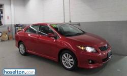 Toyota Certified, 1.8L I4 DOHC Dual VVT-i, 4-Speed Automatic, Barcelona Red Metallic, ABS brakes, Electronic Stability Control, Low tire pressure warning, and Traction control. This 2010 Corolla is for Toyota lovers looking high and low for a wonderful,