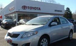 2010 COROLLA LE-FWD-4CYL-AUTOMATIC-METALIC GREY, ASH INTERIOR. ONE OWNER, WELL MAINTAINED. TOYOTA CERTIFIED WITH SPECIAL 1.9% FINANCING AVAILABLE UP TO 60 MONTHS. THIS VEHICLE ALSO RECEIVES OUR EXCLUSIVE LIFETIME POWERTRAIN WARRANTY. CALL US TODAY TO
