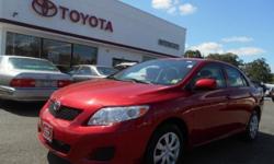 2010 TOYOTA COROLLA LE - EXTERIOR RED - REMOTE KEY LESS ENTRY - CRUISE CONTROL - LOW MILES - CERTIFIED
Our Location is: Interstate Toyota Scion - 411 Route 59, Monsey, NY, 10952
Disclaimer: All vehicles subject to prior sale. We reserve the right to make