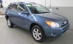 RAV4 Limited, 3.5L V6 DOHC, 5-Speed Automatic Electronic with Overdrive, 4WD, Pacific Blue Metallic, alot of bang for the buck, BUY WITH CONFIDENCE***NOT AN AUCTION CAR**, CLEAN VEHICLE HISTORY....NO ACCIDENTS!, Hard to find unit, JUST CAME OFF LEASE, NEW