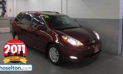 BOUGHT HERE AND SERVICED HERE!!!!! And LEATHER. Toyota Certified! Call ASAP! This 2010 Sienna is for Toyota fanatics looking all around for that rare creampuff. It scored the top rating in the IIHS frontal offset test. With plenty of passenger room, you