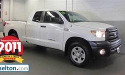CLEAN VEHICLE HISTORY....NO ACCIDENTS! And TOYOTA CERTIFIED. White Hot! Crew Cab! Are you still driving around that old thing? Come on down today and get into this trusty 2010 Toyota Tundra! Toyota Certified Pre-Owned means you not only get the