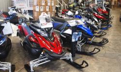 All remaining Yamaha snowmobiles at dealer invoice less rebates while supplies last. We have Phazers at $7019, venture lites$8099, Venture GT's$10,000 Vectors at $8579, Nytro's at $8947.00 Apex's at $11,315. and even a Vicking at $9665. All priced at