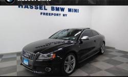 Hassel BMW Mini presents this CARFAX 1 Owner 2011 AUDI S5 2DR CPE AUTO PREMIUM PLUS with just 12985 miles. Represented in BK and complimented nicely by its BK interior. Fuel Efficiency comes in at 24 highway and 16 city. Under the hood you will find the