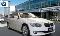 BMW Certified, ONLY 27,555 Miles! Alpine White exterior, 328i trim. CD Player, Convertible Hardtop, Multi-Zone A/C, Auxiliary Audio Input, Aluminum Wheels, Head Airbag, Rear A/C. READ MORE!======OWN THIS 3 SERIES WITH CONFIDENCE: Our rigorous Certified