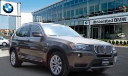 BMW Certified, ONLY 31,408 Miles! 28i trim, Sparkling Bronze Metallic exterior. Premium Sound System, iPod/MP3 Input, Bluetooth, Aluminum Wheels, Head Airbag, All Wheel Drive. CLICK NOW!======BMW X3: UNMATCHED QUALITY: Certified Pre-Owned Program ensures