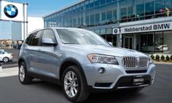 BMW Certified, GREAT MILES 13,135! Blue Water Metallic exterior, 35i trim. Premium Sound System, iPod/MP3 Input, Bluetooth, All Wheel Drive, Aluminum Wheels, Turbo Charged Engine, Head Airbag. SEE MORE!======BMW X3: UNMATCHED RELIABILITY: Certified