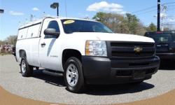 (631) 238-3287 ext.156
Check out this 2011 Chevrolet Silverado 1500 Work Truck. This Silverado 1500 comes equipped with these options: Power outlets, 2 auxiliary instrument panel-mounted with covers, 12-volt, GVWR, 6400 lbs. (2903 kg) (Standard on