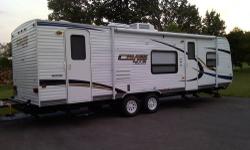 2011 Cruise Lite by Salem 28BHX-Lite Back Pack. Very nice camper just looking to get one with 3 or 4 bunks as we have 3 kids. We still have 1 camping trip left this year and everything is in working order. Has the 2 doors, 1 small slide, 2 bunks (single