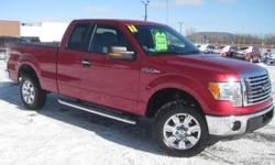 ***CLEAN VEHICLE HISTORY REPORT*** and ***PRICE REDUCED***. F-150 XLT, 4WD, and Red. Look! Look! Look! Extended Cab! Ford's F-Series leads the way for light-duty full-size pickups. They say silence is golden. You'll know what they meant when you drive