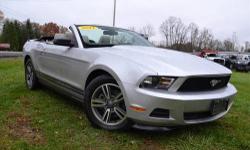 Stock #P8322R. 2011 Ford Mustang Convertible!! Silver Exterior w/Black Soft Top Convertible, Stone Leather Interior, 17 Alloy Wheels, Dual Exhaust, Shaker Audio System, Microsoft Sync, Hands-Free Communication, and Full Power!!
Our Location is: Rhinebeck