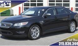 Full-sized luxury and comfort is yours with this loaded 2011 Taurus Limited. Ford has really hit the mark with the styling on this sedan. The lines are complimented by the black paint and the big chrome wheels - this is one stylish car! We have fully