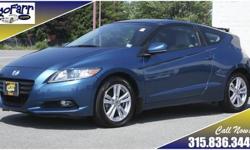 Looking for great gas mileage in a hybrid without giving up the fun of driving? This CR-Z will fit the bill! Designed with the heritage of the legendary CRX in mind, this two seat hatch show that you can have a sporty looking car that is fun to drive and