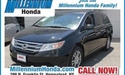2011 Honda Odyssey EX Power Sliding Doors - HomeLink Remote System - Security System Upgraded Audio System - 18/27 MPG - 1 Owner - Clean CarFax - Only 20K Miles! 2011 Honda Odyssey Ex With Crystal Black Exterior And Lt Gray interior, Heated Power Side