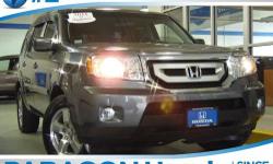 Honda Certified and 4WD. Terrific fuel efficiency for an SUV! Economy smart! Only one owner, mint with no accidents!**NO BAIT AND SWITCH FEES! If you've been yearning to find the perfect 2011 Honda Pilot, then stop your search right here. This fantastic