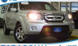 Honda Certified and 4WD. Superb gas mileage for an SUV! Silver Bullet! Only one owner, mint with no accidents!**NO BAIT AND SWITCH FEES! How economical is this! Just in, this handsome 2011 Honda Pilot comes with a 3.5L V6 SOHC i-VTEC VCM 24V engine and