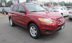 2011' Hyundai Santa Fe GLS, 4D Sport Utility, 2.4L 4-Cylinder DOHC 16V, 6-Speed Automatic with Shiftronic, All Wheel Drive, Sonoran Red, Beige w/Deluxe Cloth Seating Surfaces, ABS brakes, Alloy wheels, 6 Speaker AM/FM/XM/CD/MP3 Audio System, Rear Privacy