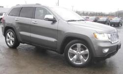***CLEAN VEHICLE HISTORY REPORT***, ***ONE OWNER***, ***PRICE REDUCED***, and LEATHER, NAVIGATION, BACK UP CAMERA, HEATED LEATHER AND REMOTE START. Grand Cherokee Overland, 5.7L V8 Multi Displacement VVT, 4WD, and Gray. Stop clicking the mouse because