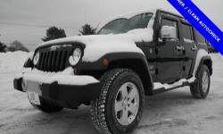 Wrangler Unlimited Sahara, 4D Sport Utility, 4WD, 1 OWNER CLEAN AUTOCHECK, 100% SAFETY INSPECTED, FULL ALIGNMENT, NEW AIR FILTER, NEW ENGINE OIL FILTER, NEW WIPERS, SERVICE RECORDS AVAILABLE, and TIRE ROTATION. If you want an amazing deal on an amazing
