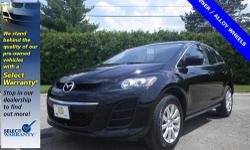 CX-7 i Sport, 4D Sport Utility, 5-Speed Automatic Electronic Sport, 100% SAFETY INSPECTED, ONE OWNER, and SERVICE RECORDS AVAILABLE. Vehicles with a 12/12 Select Warranty have passed a 110-point inspection and the warranty ensures that if any covered part