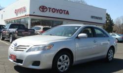 2011 CAMRY LE-4CLY.-FWD-AUTOMATIC. METALIC SILVER, GREY INTERIOR. CLEAN WELL MAINTAINED AND FRESHLY SERVICED. TOYOTA CERTIFIED WITH 1.9% FINANCING AVAILABLE UP TO 60 MONTHS. THIS VEHICLE ALSO RECEIVES OUR EXCLUSIVE LIFETIME WARRANTY. CALL US TODAY TO