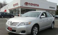 2011 CAMRY LE-4CYL-FWD-METALIC METALIC SILVER, ASH INTERIOR. CLEAN, WELL MAINTAINED AND FRESHLY SERVICED. TOYOTA CERTIFIED WITH 1.9% FINANCING AVAILABLE UP TO 60 MONTHS. THIS VEHICLE ALSO RECEIVES OUR EXCLUSIVE LIFETIME POWERTRAIN WARRANTY. CALL US TODAY