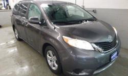 *****CarFax One Owner!****, 2.9% available, CLEAN VEHICLE HISTORY....NO ACCIDENTS!, NEW BRAKES, NEW TIRES, and TOYOTA CERTIFIED.Sienna LE, Toyota Certified, 4D Passenger Van, 3.5L V6 SMPI DOHC, 6-Speed Automatic Electronic with Overdrive, FWD. If you've