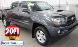 4WD! Crew Cab! How comforting is the reliability of this hardy 2011 Toyota Tacoma? Toyota Certified Pre-Owned means you not only get the reassurance of a 12mo/12,000 mile Comprehensive warranty, but also up to a 7yr/100,000-Mile Powertrain Limited
