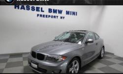 Hassel BMW Mini presents this CARFAX 1 Owner 2012 BMW 1 SERIES 2DR CPE 128I with just 11747 miles. Represented in SPACE GY METALLIC and complimented nicely by its GRAY BOSTON LEATHER interior. Fuel Efficiency comes in at 28 highway and 18 city. Under the
