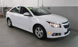 Sharp RS Package (Front Fog Lamps, Rear Spoiler, and Rocker Moldings), Cruze 1LT RS, ECOTEC 1.4L I4 DOHC VVT Turbocharged, 6-Speed Automatic, Summit White, Jet Black Premium Cloth Seats, 1.9% available, a very clean unit, BUY WITH CONFIDENCE, LOCALLY