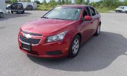 Excellent Condition, LOW MILES - 21,257! FUEL EFFICIENT 38 MPG Hwy/26 MPG City! Satellite Radio, Overhead Airbag, iPod/MP3 Input, Onboard Communications System, CD Player, ENGINE, ECOTEC TURBO 1.4L VARIABLE VA... Turbo, Alloy Wheels
THIS CRUZE IS EQUIPPED