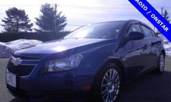 Cruze ECO, 4D Sedan, 6-Speed, FWD, 100% SAFETY INSPECTED, ONE OWNER, ONSTAR, SERVICE RECORDS AVAILABLE, and XM RADIO. All the right ingredients! Tired of the same dull drive? Well change up things with this stunning 2012 Chevrolet Cruze. The quality of
