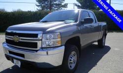 Silverado 2500HD Work Truck, 4D Extended Cab, 4WD, 100% SAFETY INSPECTED, ONE OWNER, SERVICE RECORDS AVAILABLE, and TRAILERING PACKAGE. Tired of the same ho-hum drive? Well change up things with this rock solid 2012 Chevrolet Silverado 2500HD. They say