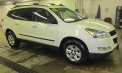 ***CLEAN VEHICLE HISTORY REPORT***, ***ONE OWNER***, and ***PRICE REDUCED***. Traverse LS, AWD, and White. Outstanding fuel economy for an SUV! Take your hand off the mouse because this charming 2012 Chevrolet Traverse is the gas-saving SUV you've been