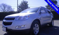 Traverse LT 1LT, 4D Sport Utility, 6-Speed Automatic Electronic with Overdrive, AWD, 100% SAFETY INSPECTED, NEW AIR FILTER, NEW ENGINE OIL FILTER, NEW REAR ROTORS, NEW REAR WIPER, ONE OWNER, and SERVICE RECORDS AVAILABLE. How economical is this! Just in,