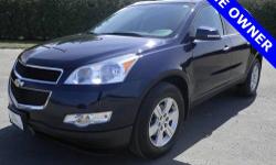 Traverse LT 1LT, 4D Sport Utility, 6-Speed Automatic Electronic with Overdrive, AWD, 100% SAFETY INSPECTED, ONE OWNER, and SERVICE RECORDS AVAILABLE. If you want an amazing deal on an amazing SUV that will not break your pocket book, then take a look at