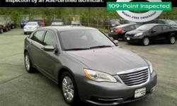 2012 Chrysler 200 4dr Sdn LX
Our Location is: Enterprise Car Sales Rochester - 1795 Ridge Road East, Rochester, NY, 14622-2438
Disclaimer: All vehicles subject to prior sale. We reserve the right to make changes without notice, and are not responsible for