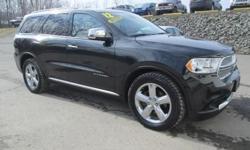 ***CLEAN VEHICLE HISTORY REPORT***, ***ONE OWNER***, ***PRICE REDUCED***, and NAVIGATION, REMOTE START, SUNROOF, HEATED SEAT, PEMIUM SOUND SYSTEM AND DVD ENTERTAINMENT SYSTEM. Durango Citadel, HEMI 5.7L V8 Multi Displacement VVT, AWD, and Black. Set down