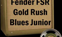 2012 Fender FSR "After The Gold Rush" Blues Junior Tube Guitar Amplifier
You don?t need to be a prospector to enjoy this nugget of tonal bliss! Lustrous Gold vinyl covering and Wheat grille cloth compliment the unique English flavor of the Celestion