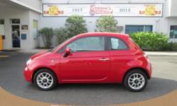 (631) 238-3287 ext.25
Look at this 2012 FIAT 500 Pop. It has a transmission and an I4 1.4L engine. This 500 comes equipped with these options: Speed control, Tinted glass windows, Pwr locks, Bright license plate brow, Rear window wiper w/washer, (6)