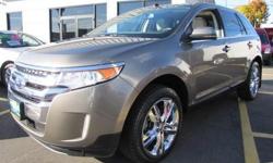 FORD CERTIFIED, 2012' FORD Edge Limited 302A Package, 4D Sport Utility, 3.5L V6 Ti-VCT, 6-Speed Automatic with Select-Shift, All Wheel Drive, Mineral Gray Metallic, Medium Light Stone w/Leather-Trimmed Heated Bucket Seats, Panoramic Vista Roof, Rear-view