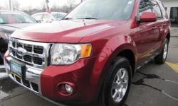 FORD CERTIFIED, ONE OWNER, 2012, Ford Escape Limited 302A Package, 4D Sport Utility, Duratec 3.0L V6 Flex Fuel, 6-Speed Automatic, All Wheel Drive, Toreador Red Metallic, Charcoal Black w/Leather Trimmed Heated Front Buckets, Limited Luxury Package