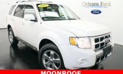 ***#1 MOONROOF***, ***CHROME CLAD WHEELS***, ***CLEAN CAR FAX***, ***LEATHER***, ***LIMITED***, ***ONE OWNER***, and ***PREMIUM SOUND***. Don't pay too much for the luxury SUV you want...Come on down and take a look at this superb 2012 Ford Escape. A 2010